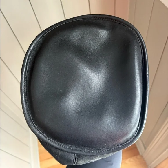 Coach 9085 XL Feed Sac Duffel Bag Black Vintage Leather 90s - Picture 8 of 14